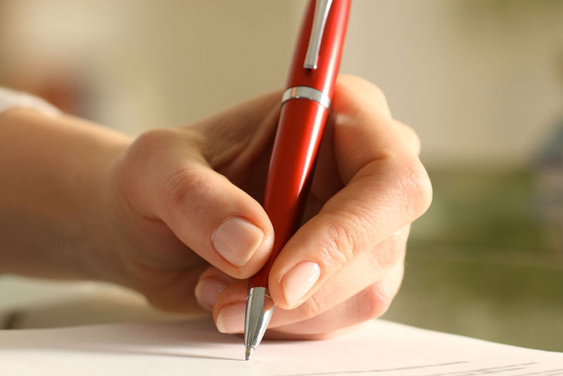 dental patient filling out form